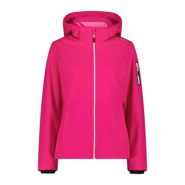 Kurtka damska turystyczna CMP 39A5016. Czerwone kurtki damskie CMP, l, bez wzorów, z softshellu, z kapturem. Za 402.35 zł.