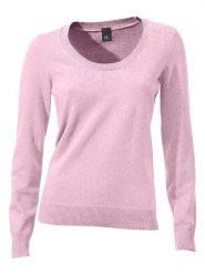 Heine Sweter w kolorze jasnoróżowym rozmiar: 40. Różowe swetry klasyczne damskie Heine, z bawełny, bez kołnierzyka. Za 78.99 zł.