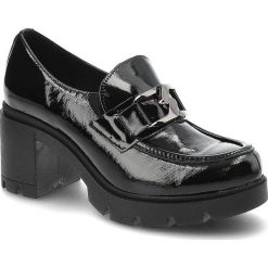 Czarne Półbuty Lemar Damskie Eleganckie Buty. Czarne półbuty damskie Lemar, bez wzorów, ze skóry, eleganckie, bez obcasa. Za 369.00 zł.