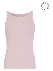 MOSS COPENHAGEN Top dzianinowy w kolorze jasnoróżowym rozmiar: S/M. Różowe topy damskie MOSS COPENHAGEN, m, bez wzorów, z dzianiny, bez kołnierzyka. Za 85.95 zł.