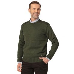 Sweter myśliwski męski Tagart Carlos 2 z zamszowymi obszyciami. Zielone swetry męskie tagart, m, bez wzorów, z zamszu, bez kołnierzyka. Za 349.00 zł.