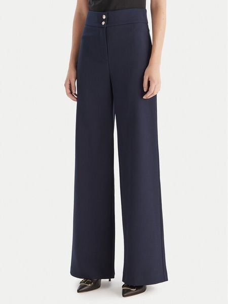 Maryley Spodnie materiałowe 25IB680/M17 Granatowy Regular Fit. Niebieskie spodnie materiałowe damskie Maryley, bez wzorów, z materiału. Za 159.99 zł.