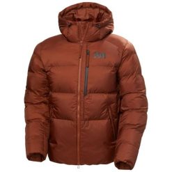 Kurtka puchowa Helly Hansen Active. Brązowe kurtki treningowe męskie Helly Hansen, xl, bez wzorów, z materiału, trekkingowe. Za 1,270.00 zł.