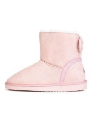 ISLAND BOOT Botki zimowe "Massey" w kolorze jasnoróżowym rozmiar: 37. Różowe botki damskie Island Boot, na zimę, z materiału, bez obcasa, bez zapięcia. Za 131.43 zł.