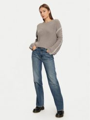 JDY Sweter Rosella 15329787 Szary Regular Fit. Szare swetry klasyczne damskie JDY, xs, z syntetyku, bez kołnierzyka. Za 79.99 zł.