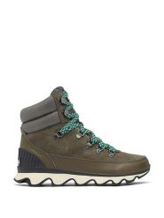 Sorel Skórzane botki "Kinetic" w kolorze khaki rozmiar: 37,5. Brązowe botki damskie Sorel, z materiału, bez obcasa, na platformie, bez zapięcia. Za 458.95 zł.