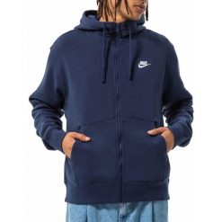 BLUZA męska NIKE z kapturem dresowa granatowa na zamek. Niebieskie bluzy z kapturem męskie Nike, m, z dresówki. Za 319.00 zł.