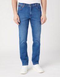 WRANGLER TEXAS SLIM MĘSKIE SPODNIE JEANSOWE PISCES W12SLD369. Spodnie materiałowe męskie Wrangler, bez wzorów, z jeansu. Za 229.99 zł.