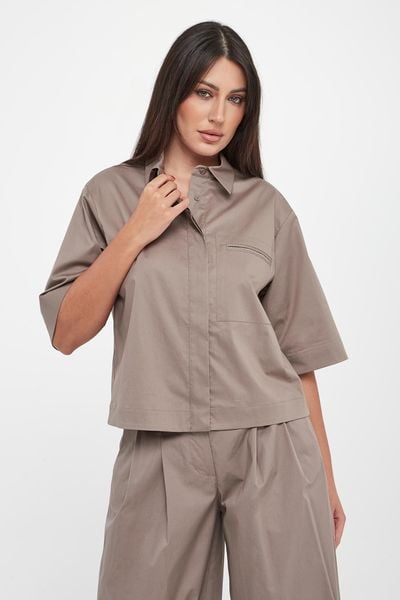 Koszula damska popelinowa PESERICO. Koszule damskie Peserico, bez wzorów, bez kołnierzyka, bez ramiączek. Za 1,839.00 zł.