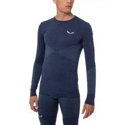 Koszulka termoaktywna męska Salewa Zebru Med Warm Amr M L/S z długim rękawem. Niebieskie bielizna termoaktywna męska Salewa, l. Za 383.00 zł.