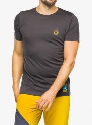 Koszulka z nadrukiem męska La Sportiva Climbing on the Moon T-Shirt. Szare t-shirty męskie La Sportiva, m, bez wzorów, z bawełny, bez kołnierzyka. Za 147.29 zł.
