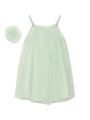 Coccodrillo Sukienka elegancka WC5128302EJG Zielony Regular Fit. Zielone sukienki dziewczęce COCCODRILLO, bez wzorów, z syntetyku, eleganckie, bez ramiączek. Za 69.90 zł.