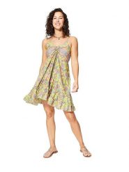 Ipanima Sukienka w kolorze żółto-jasnoróżowym rozmiar: 34/36. Żółte sukienki damskie Ipanima, bez wzorów, bez kołnierzyka, bez ramiączek, mini. Za 65.99 zł.