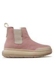 Merrell Botki Marquette Thermo Pull On Wp J007486 Różowy. Czerwone botki damskie MERRELL, ze skóry, bez obcasa, na płaskiej podeszwie, bez zapięcia. Za 489.99 zł.