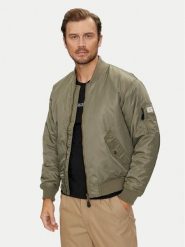 Guess Jeans Kurtka bomber M4YL01 WG932 Khaki Regular Fit. Brązowe kurtki męskie Guess Jeans, m, z aplikacjami, z jeansu, bez kaptura. Za 649.00 zł.