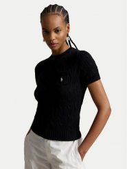 Polo Ralph Lauren Sweter 211971873506 Czarny Slim Fit. Czarne swetry klasyczne damskie Polo Ralph Lauren, l, z bawełny, bez kołnierzyka. Za 819.99 zł.