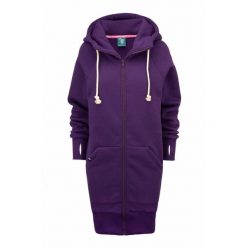Bluza sportowa rozpinana z kapturem damska DEEP TRIP Luzak. Fioletowe bluzy sportowe damskie DEEP TRIP, l, bez wzorów, z bawełny, bez ramiączek, długie, z kapturem. Za 389.00 zł.