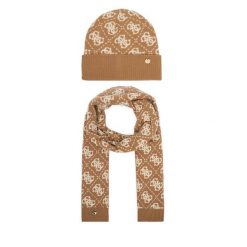 Zestaw szalik i czapka Guess. Brązowe czapki zimowe damskie Guess. Za 294.99 zł.