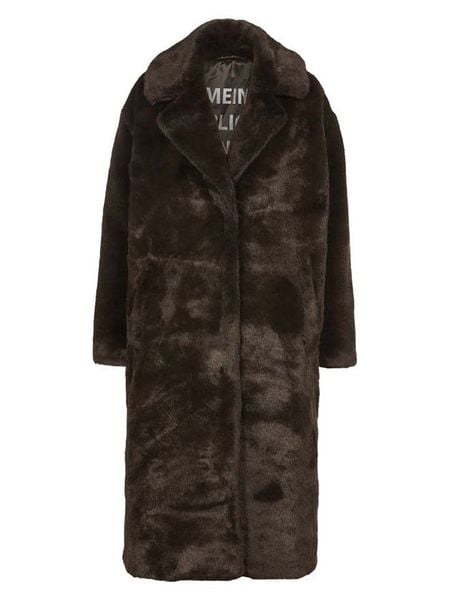 Herrlicher Płaszcz pluszowy w kolorze ciemnobrązowym rozmiar: XL. Brązowe płaszcze damskie Herrlicher, xl, bez wzorów. Za 522.14 zł.
