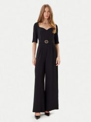 Rinascimento Kombinezon CFC0125323003 Czarny Wide Leg. Czarne kombinezony damskie RINASCIMENTO, xs, bez wzorów, z syntetyku, bez kołnierzyka, bez ramiączek. Za 489.99 zł.