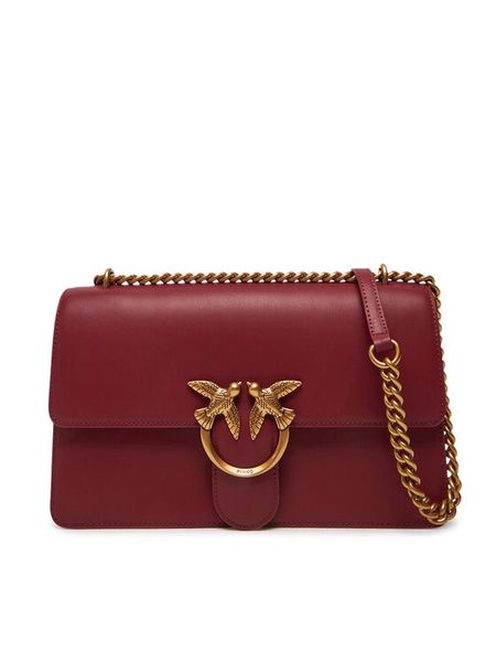 PINKO Torebka Love One Classic Dc PE 25 PCPL 100941 A0F1 Bordowy. Czerwone torebki klasyczne damskie Pinko, bez wzorów, ze skóry, wizytowe, bez kołnierzyka, bez ramiączek. Za 739.99 zł.