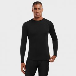 Podkoszulka z wełny do sportów zimowych męska Ultimate Thermal. Czarne bielizna termoaktywna męska SIROKO, l, bez wzorów, z wełny. Za 335.00 zł.