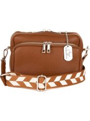 Anna Morellini Skórzana torebka "Erminia" w kolorze jasnobrązowym - 22 x 17 x 9 cm rozmiar: onesize. Brązowe torebki klasyczne damskie Anna Morellini, bez wzorów, z materiału, bez dodatków. Za 340.99 zł.