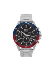 BOSS Zegarek Troper 1514108 Srebrny. Szare, analogowe zegarki męskie Boss, srebrne. Za 1,229.00 zł.