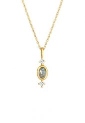 Elli PREMIUM Damski wisior twisted z labradorytem Topaz w kolorze srebrnym 925 szt. Naszyjniki 1 ct. Szare naszyjniki damskie Elli PREMIUM, na co dzień, pozłacane. Za 293.99 zł.