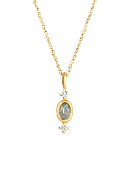 Elli PREMIUM Damski wisior twisted z labradorytem Topaz w kolorze srebrnym 925 szt. Naszyjniki 1 ct. Szare naszyjniki damskie Elli PREMIUM, na co dzień, pozłacane. Za 293.99 zł.