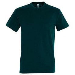 Koszulka Unisex Dla Dorosłych Z Bawełny Imperial Ringspun. Niebieskie t-shirty damskie SOL'S, s, bez wzorów, z bawełny, bez kołnierzyka. Za 41.99 zł.