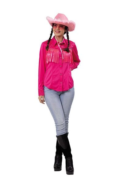 Party x People Koszula westernowa "Babe" w kolorze różowym rozmiar: 36. Różowe koszule damskie Party x People, bez wzorów, bez kołnierzyka, bez ramiączek. Za 86.99 zł.