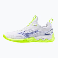 Buty do siatkówki Mizuno Wave Luminous 3. Białe buty sportowe na co dzień damskie Mizuno, bez wzorów, z gumy, na fitness i siłownię, mizuno wave. Za 429.99 zł.