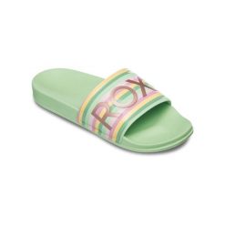 Klapki basenowe damskie Roxy SLIPPY II. Zielone klapki damskie Roxy, bez wzorów, bez obcasa. Za 99.99 zł.