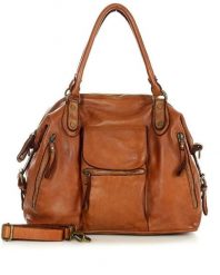 Torba biznesowa bowling retro bag skórzana - MARCO MAZZINI brąz camel. Brązowe torebki klasyczne damskie bez wzorów, ze skóry, duże, bez dodatków. Za 649.00 zł.