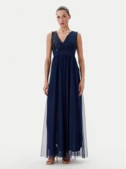 Rinascimento Sukienka wieczorowa CFC0123704003 Granatowy Regular Fit. Niebieskie sukienki damskie RINASCIMENTO, l, bez wzorów, z syntetyku, wizytowe, bez kołnierzyka, bez ramiączek. Za 459.99 zł.
