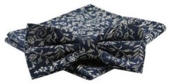 Męska Mucha z Poszetką (Alties) - Granat, Łodygi Kwiatów. Niebieskie krawaty i muchy męskie Alties, bez wzorów, eleganckie. Za 54.00 zł.