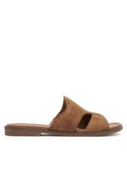 Lasocki Klapki WI23-FOXI-57 Beżowy. Brązowe klapki damskie Lasocki, bez wzorów, ze skóry, bez obcasa. Za 149.99 zł.