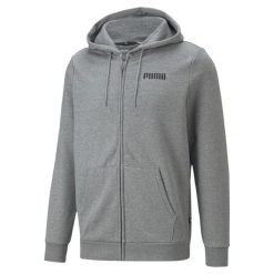 Bluza dresowa męska Puma ESS FZ. Czarne bluzy z kapturem męskie Puma, m, z bawełny. Za 164.99 zł.