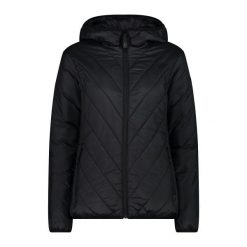 Damska kurtka z kapturem CMP. Czarne kurtki damskie CMP, na zimę, l, bez wzorów, z puchu, z kapturem. Za 491.20 zł.