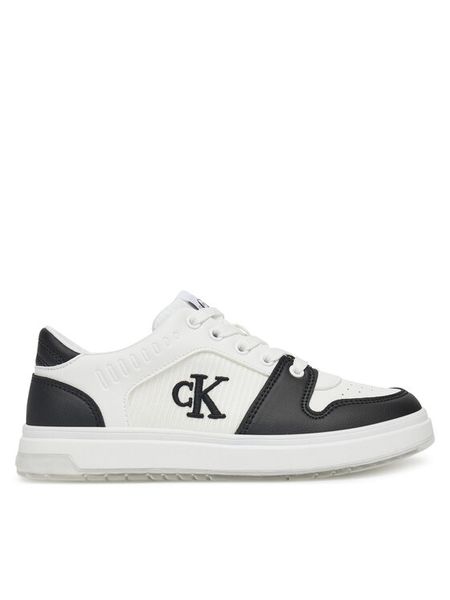 Calvin Klein Jeans Sneakersy Low Cut Lace-Up Sneaker V3X9-82093-1697 S Biały. Białe buty sportowe chłopięce Calvin Klein Jeans, z jeansu, bez zapięcia. Za 229.99 zł.
