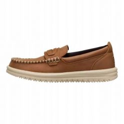 HeyDude Męskie Buty Mokasyny Wsuwane Skórzane Wally NXT Loafer Leather 41. Brązowe mokasyny męskie Hey dude, z materiału. Za 329.00 zł.