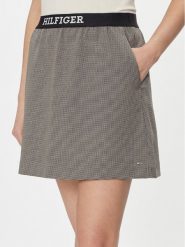 Tommy Hilfiger Spódnica mini WW0WW40515 Szary Regular Fit. Szare spódniczki damskie Tommy Hilfiger, bez wzorów, z syntetyku, mini. Za 299.99 zł.