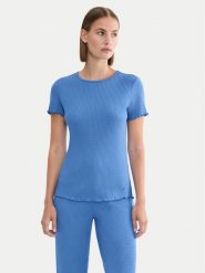 Triumph Koszulka piżamowa Mix & Match 10227214 Niebieski Regular Fit. Niebieskie koszule nocne damskie Triumph, bez wzorów, z bawełny. Za 109.99 zł.