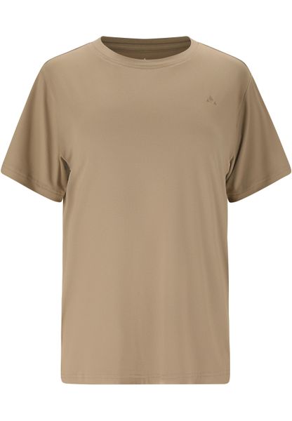 Koszulka damska Whistler Tuloni. Brązowe bluzki sportowe damskie WHISTLER, z materiału, bez kołnierzyka, bez ramiączek. Za 113.00 zł.