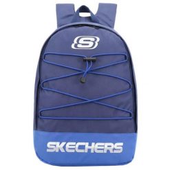 Plecak unisex Skechers Pomona Backpack pojemność 18 L. Niebieskie plecaki męskie Skechers, bez wzorów, z materiału. Za 89.99 zł.