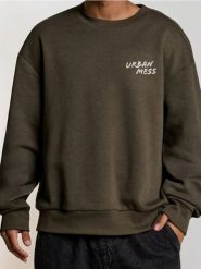 Bluza z napisem - zielony. Zielone bluzy bez kaptura męskie Sinsay, l. Za 49.99 zł.