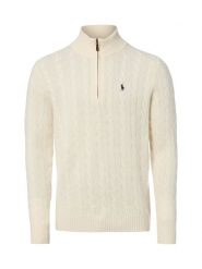 Polo Ralph Lauren Sweter z mieszanki wełny i kaszmiru Mężczyźni Kaszmir biały, M. Białe swetry męskie Polo Ralph Lauren, m, bez wzorów, z kaszmiru, bez kołnierzyka. Za 1,199.95 zł.