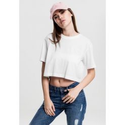 Damska koszulka miejska klasyczna krótka oversize. Białe t-shirty damskie Urban Classics, bez wzorów, bez kołnierzyka. W wyprzedaży za 39.00 zł.