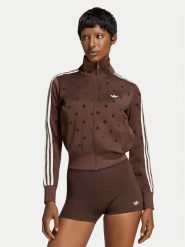 Adidas Bluza Satin Polka Dots Tt Track Top LI2855 Brązowy Regular Fit. Brązowe bluzy bez kaptura damskie Adidas, l, z syntetyku. Za 328.99 zł.